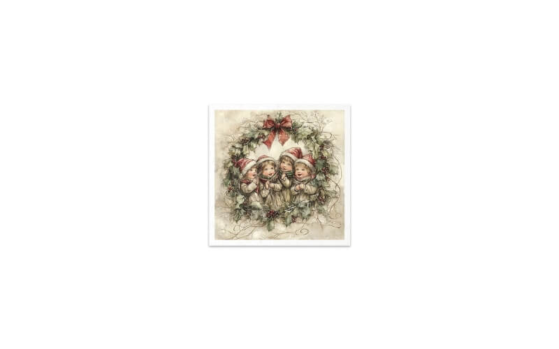 Mini Rijstpapier Set Kerst kinderen 6 Vellen Itd Collection