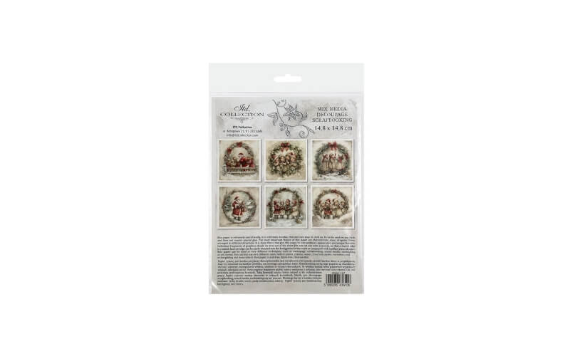 Mini Rijstpapier Set Kerst kinderen 6 Vellen Itd Collection