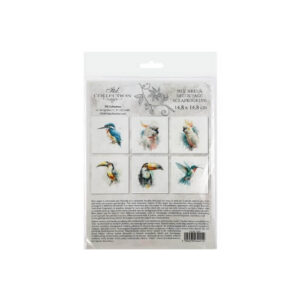 Mini Rijstpapier Set Tropische Vogels 6 Vellen Itd Collection