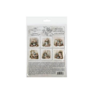 Mini Rijstpapier Set Winterroos 6 Vellen Itd Collection
