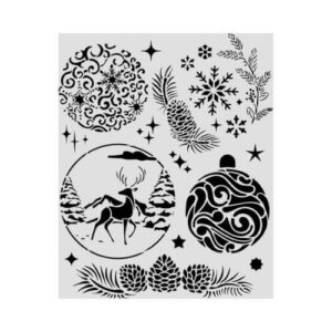 Stencil Christmas Balls 20x25 Stamperia