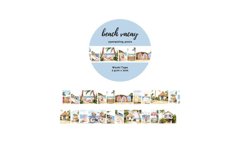 Washi Tape Beach Vacay Penpaling_Paula