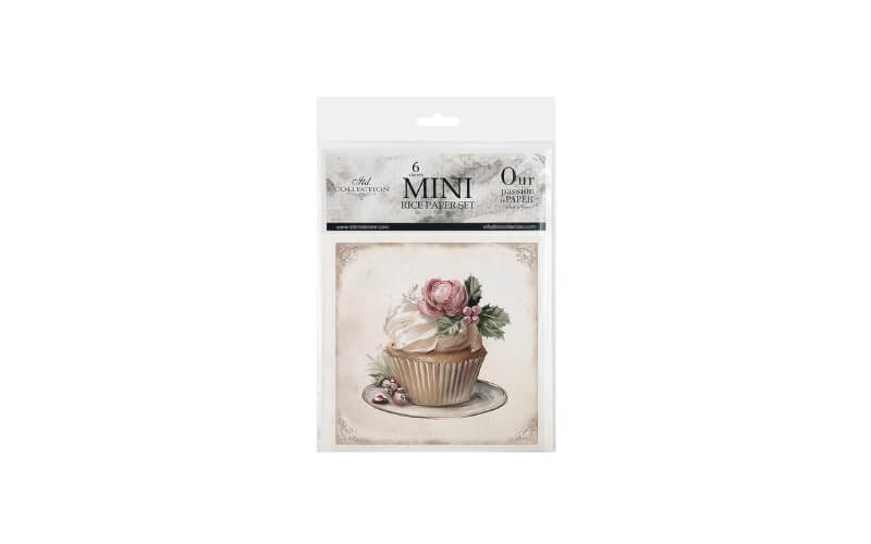 Mini Rijstpapier Set Winter Rose Sweets 6 Vellen Itd Collection