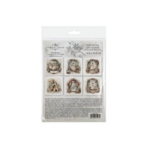 Mini Rijstpapier Set Winterroos Ballet 6 Vellen Itd Collection