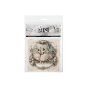 Mini Rijstpapier Set Winterroos Ballet 6 Vellen Itd Collection