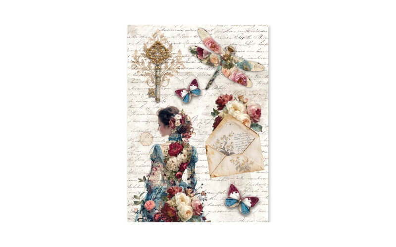 Rijstpapier Mix A5 Bohemian burgundy Ciao Bella
